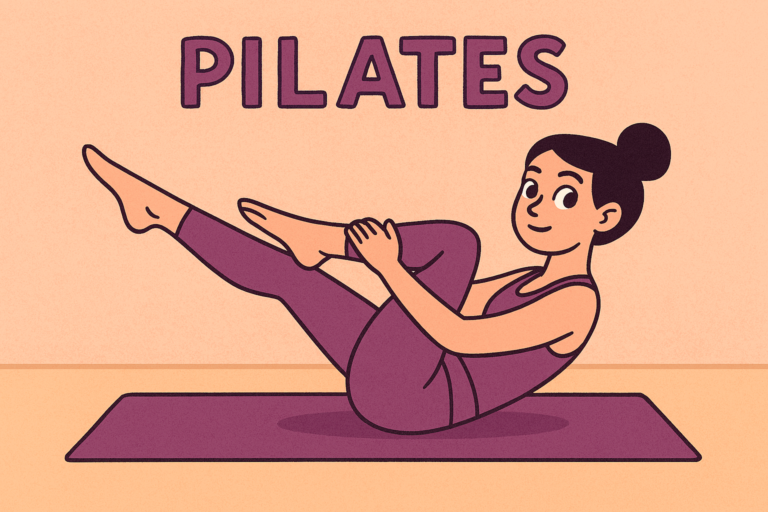 Kuvassa pilatesta harrastava henkilö